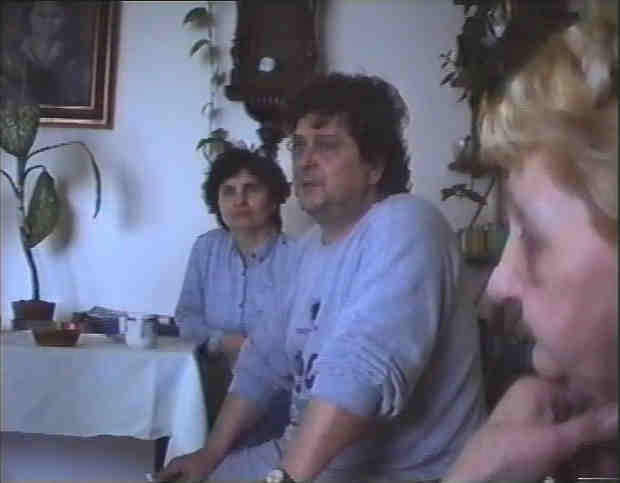 Eva Podlešáková (Rajlichová), Karel Rajlich a Marie Rajlichová, Vimperk, 1993