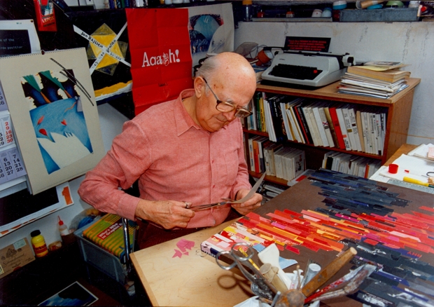 Jan Rajlich v atelieru na Jiráskově, foto Přemysl Janíček