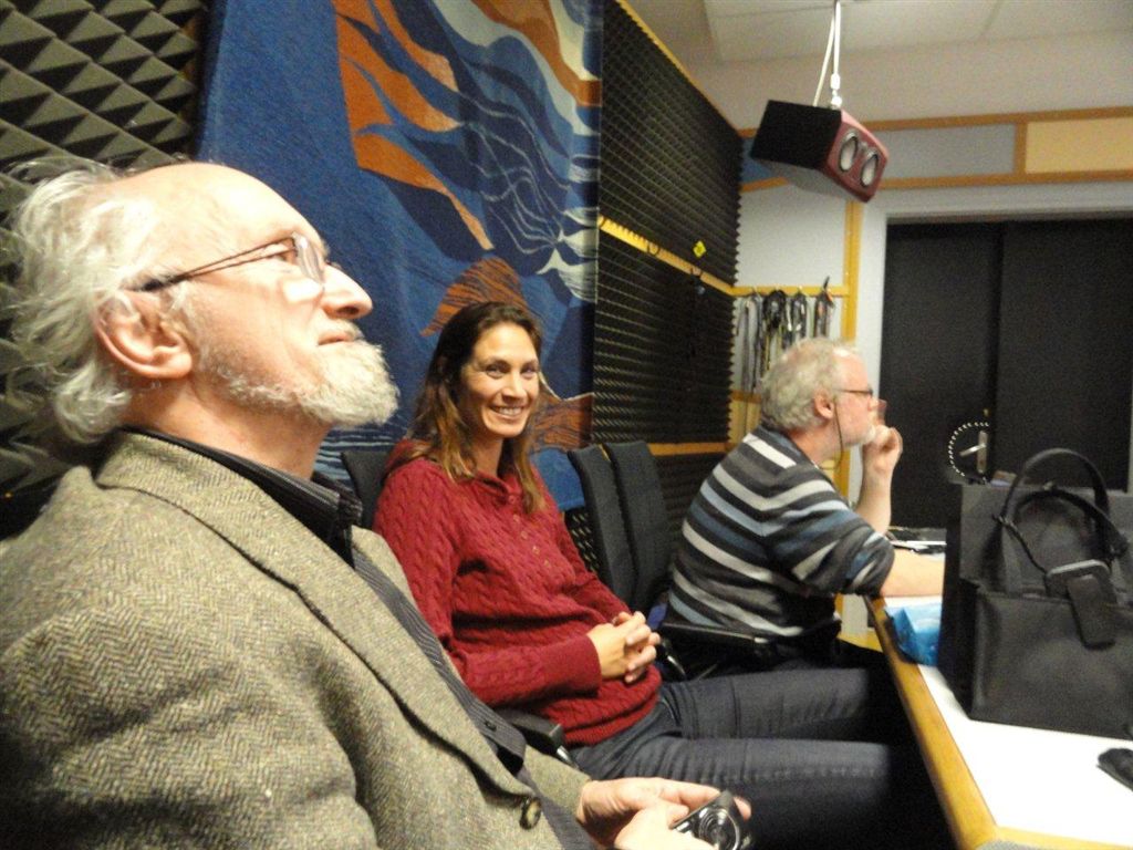 Jan Rajlich a Jana Gorum v nahrávacím studiu ve Smečkách
