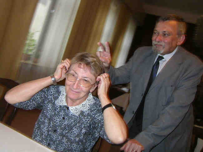 Jaroslav a Kristina Rajlichovi na vernisáži ve Sněžném, 2006